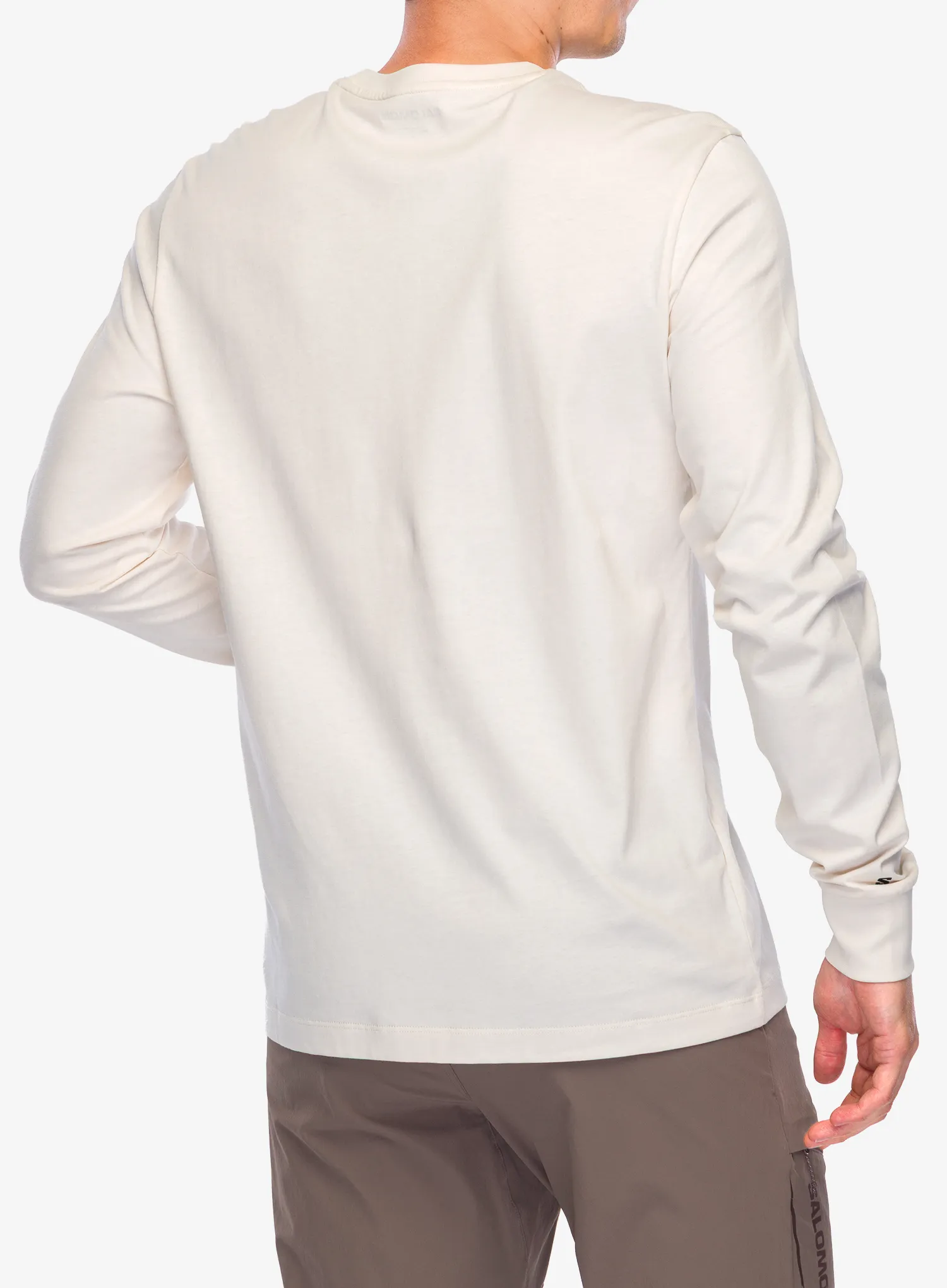 Mikina bez kapuce Salomon Chest Logo LS Tee - whisper white