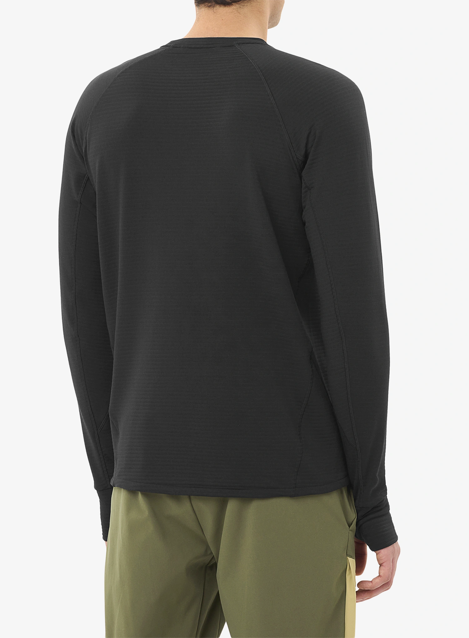 Mikina bez kapuce Salomon Essential Lightwarm CN - deep black