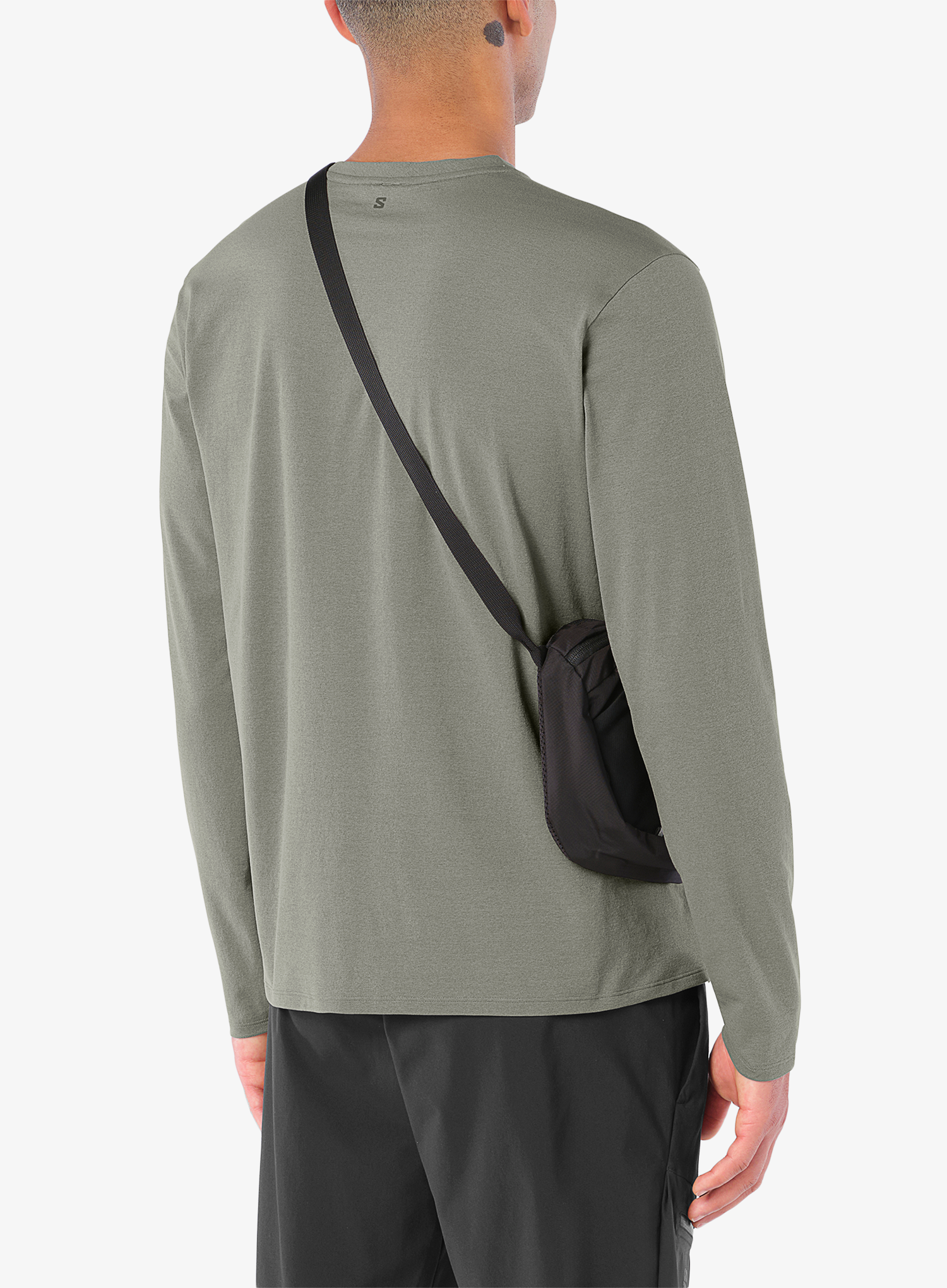 Mikina bez kapuce Salomon Trackline LS Tee - castor gray