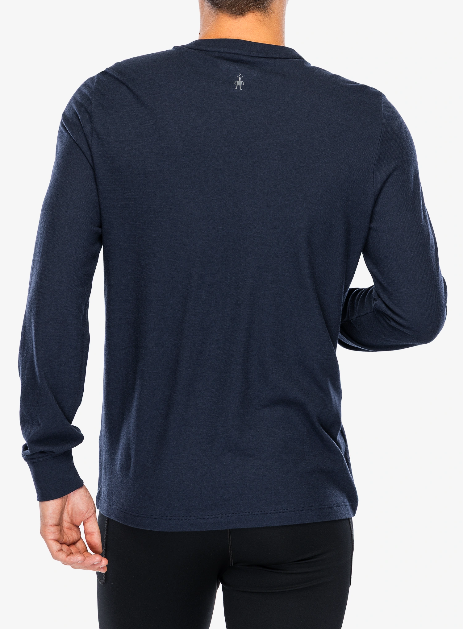 Mikina bez kapuce Smartwool Snowcat Graphic Long Sleeve Graphic Tee - deep navy
