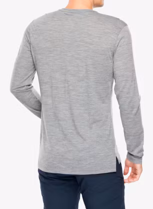 Mikina bez kapuce Super.natural Super Mountain LS - cashmere grey melange/various