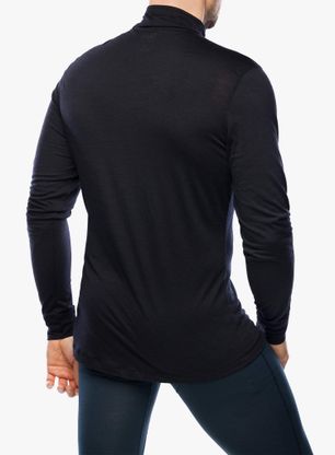 Mikina bez kapuce Super.natural Tundra175 Zip 1/4 - jet black