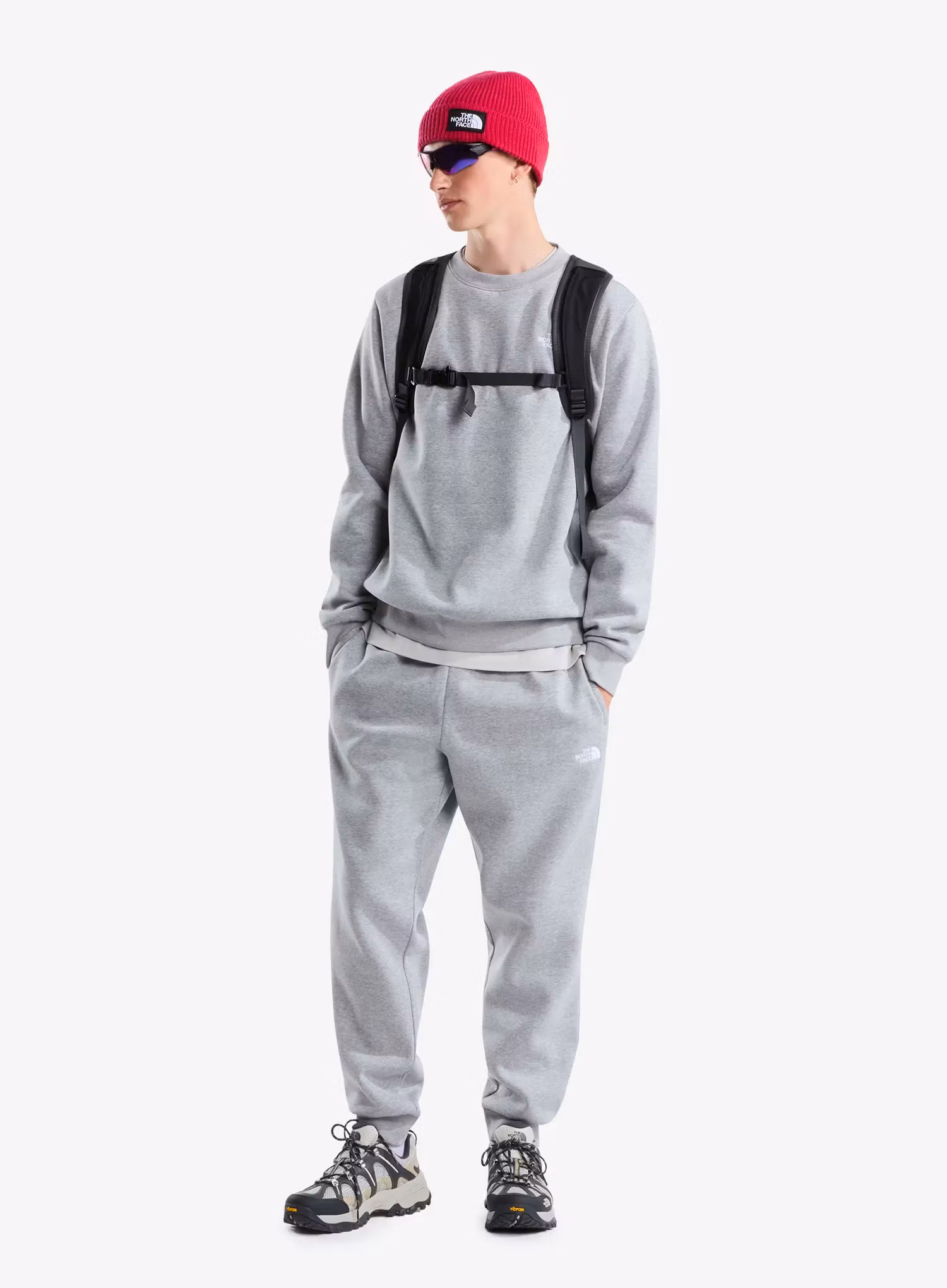 Mikina bez kapuce The North Face Evolution Simple Dome Regular Crew - pale grey heather