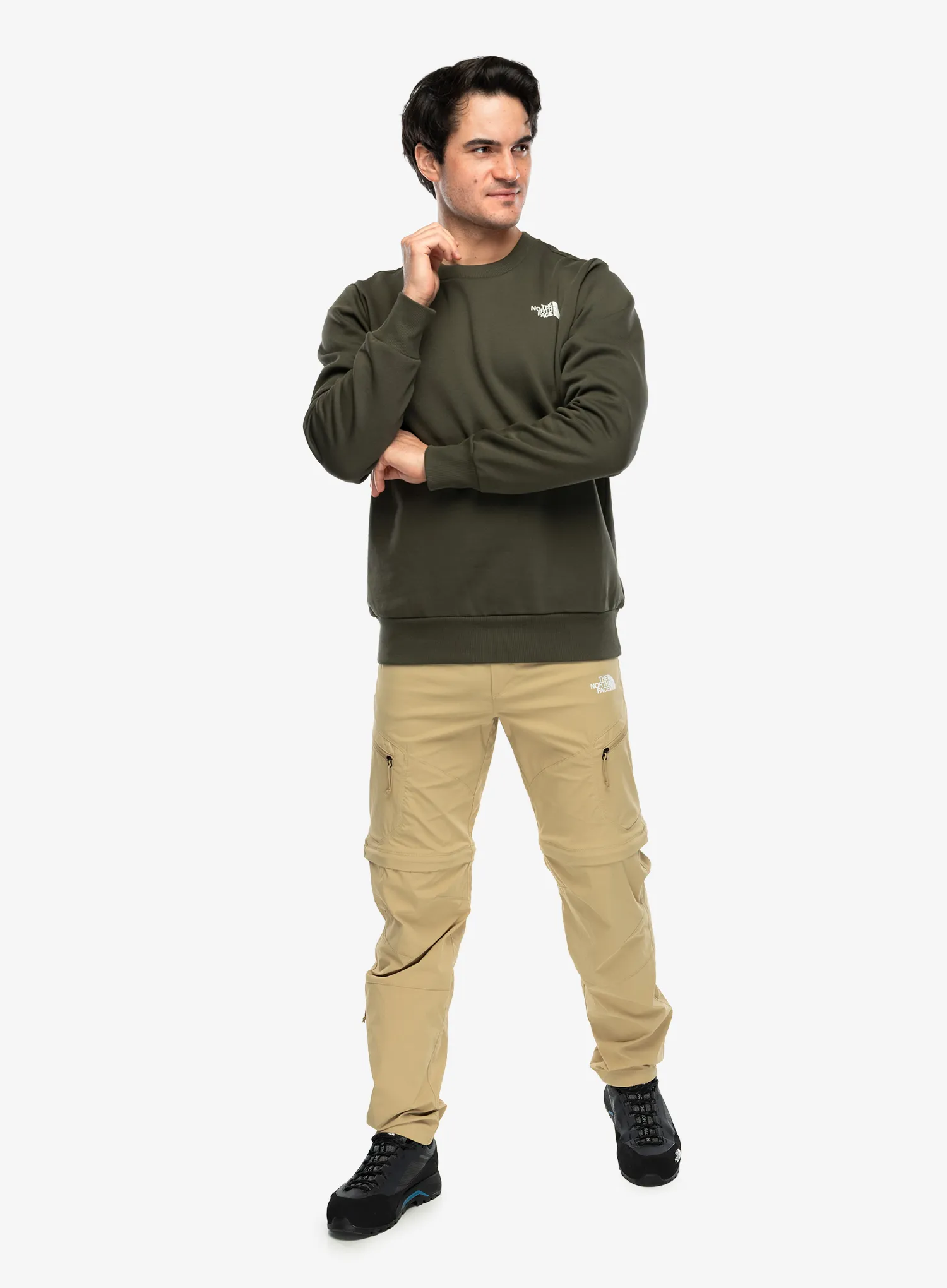 Mikina bez kapuce The North Face Simple Dome Crew - new taupe green