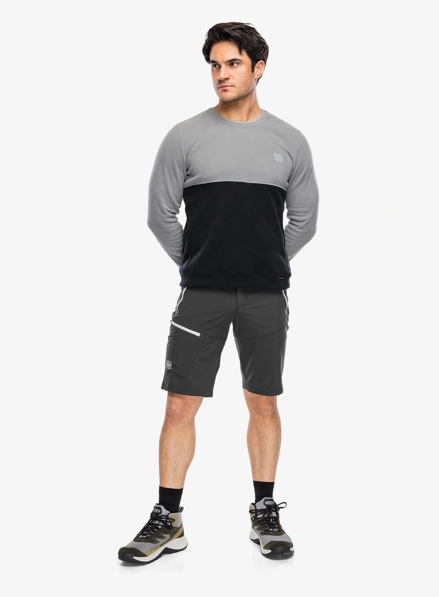 Mikina bez kapuce Turbat Scout Fleece - black/coudburst grey