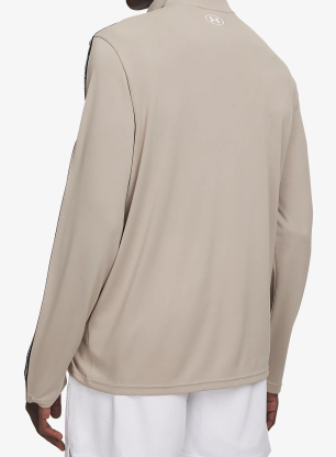 Mikina bez kapuce Under Armour Tech Taping 1/2 Zip - timberwolf taupe/black/white