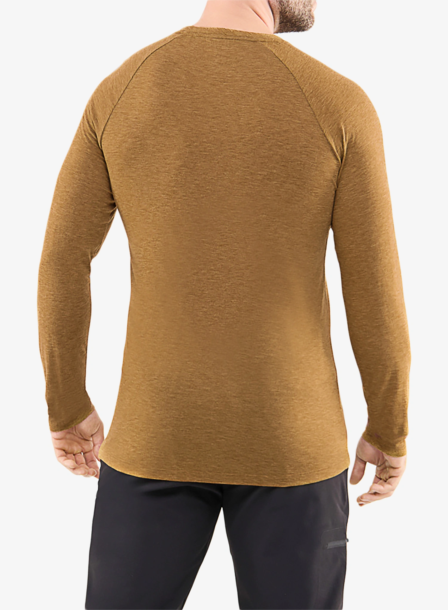 Mikina bez kapuce Viking Longsleeve Andali - light brown/black