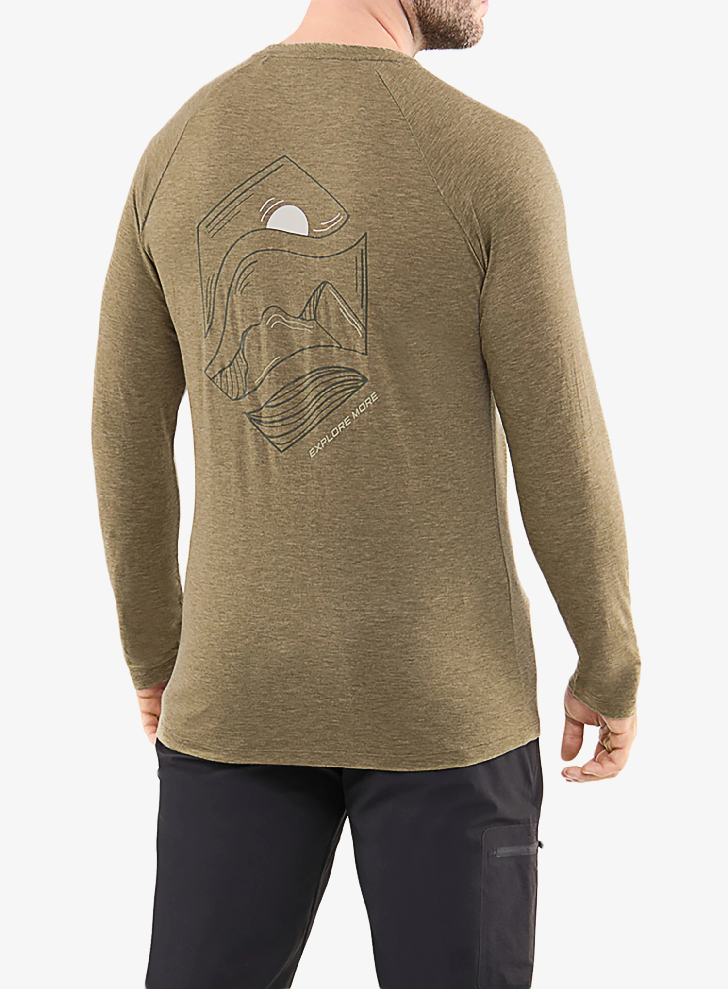 Mikina bez kapuce Viking Longsleeve Andali - olive