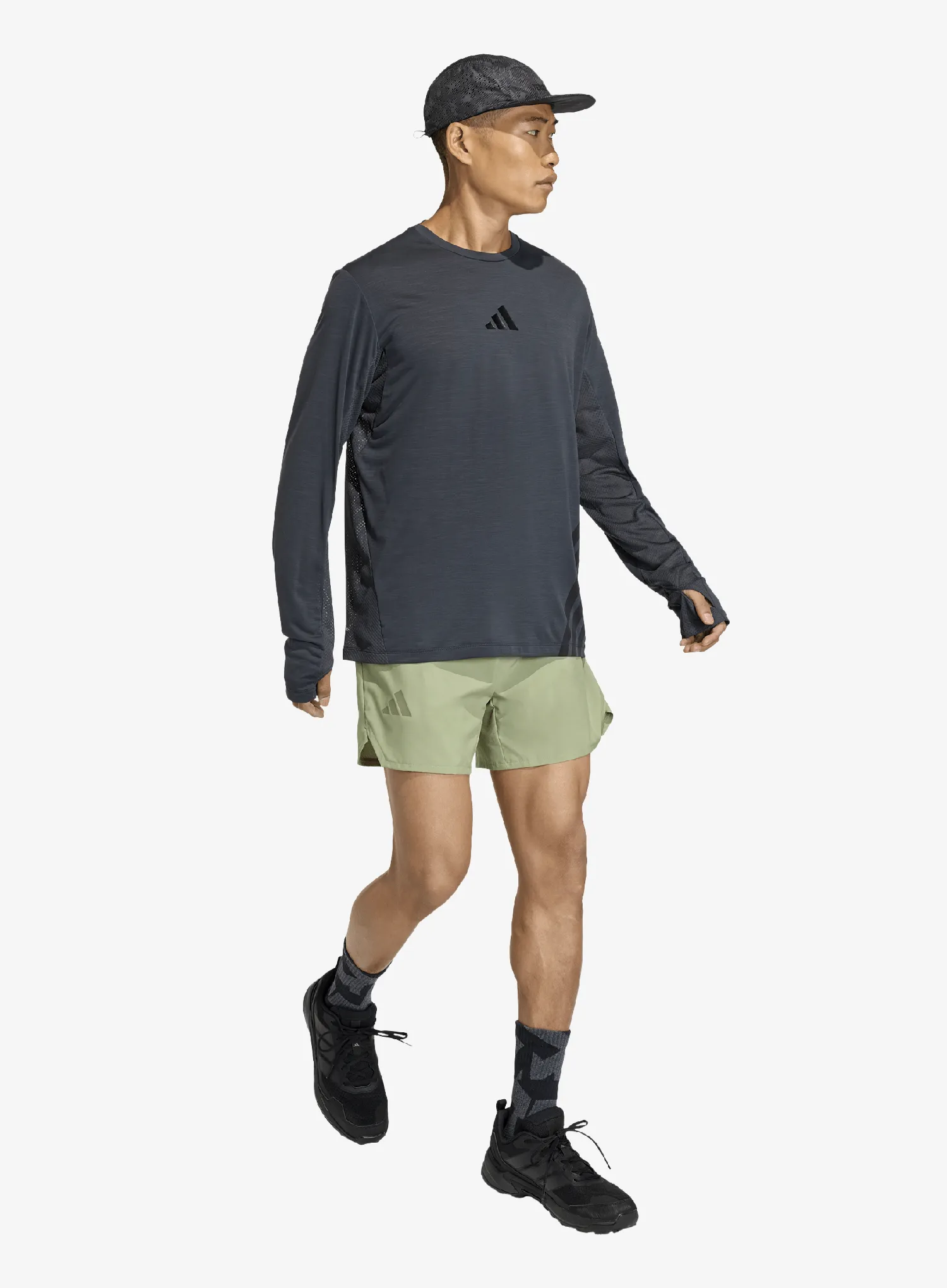 Mikina na běhání adidas TERREX Xperior Climacool+ Long Sleeve Tee - carbon/carbon
