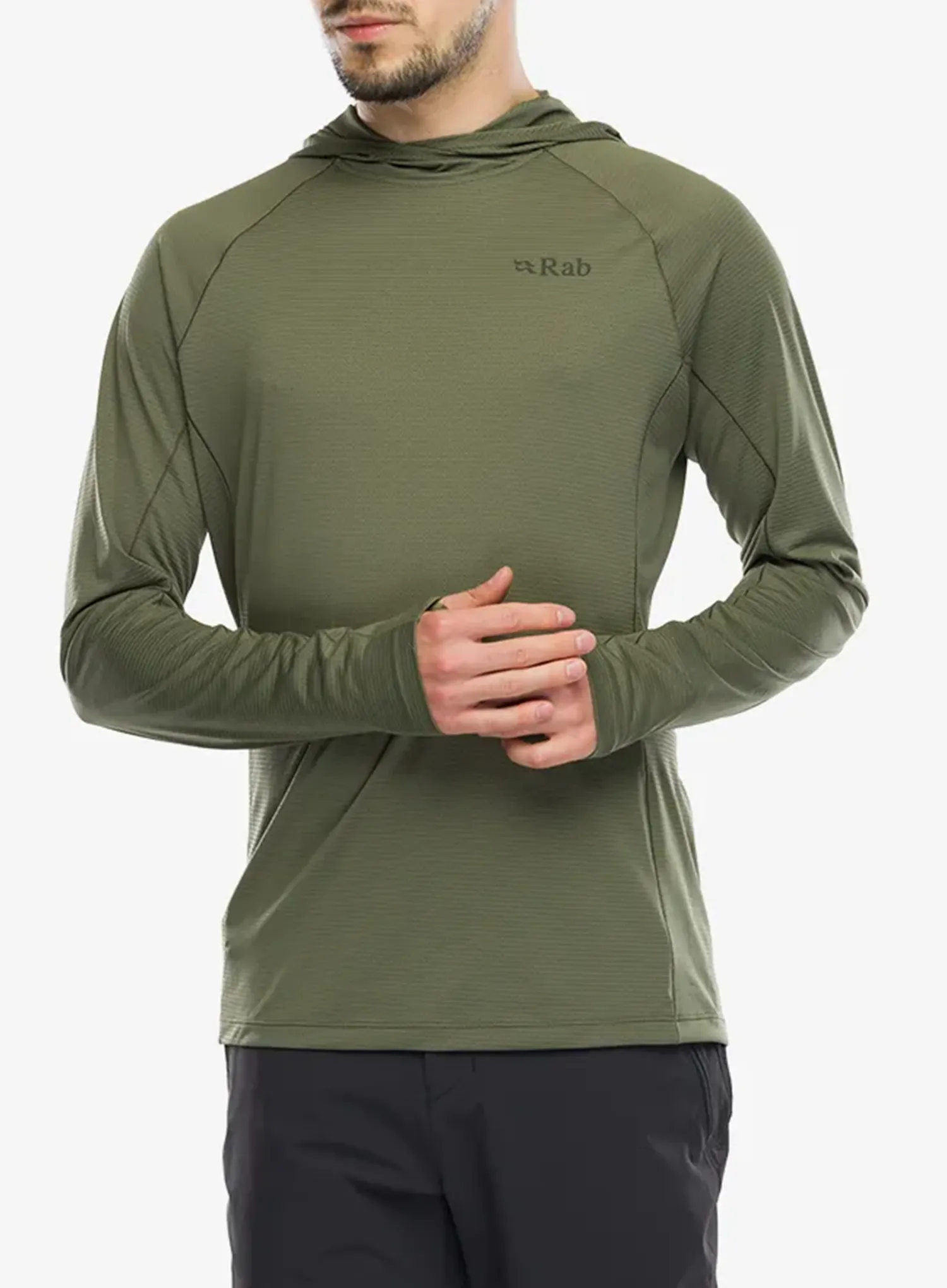 Mikina na běhání Rab Sonic Hoody - light khaki