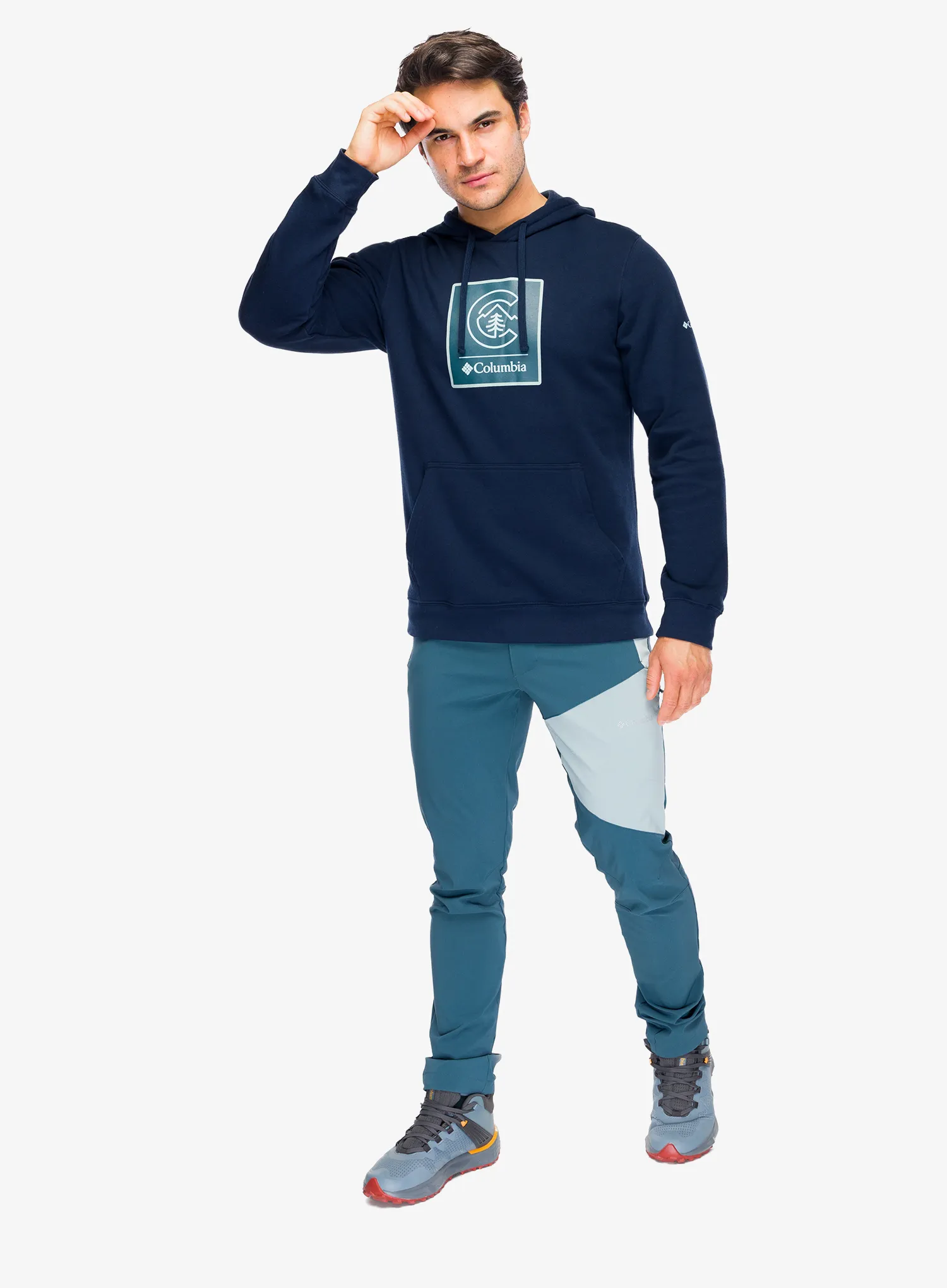 Mikina Columbia Trek Graphic Hoodie - collegiate navy/linework