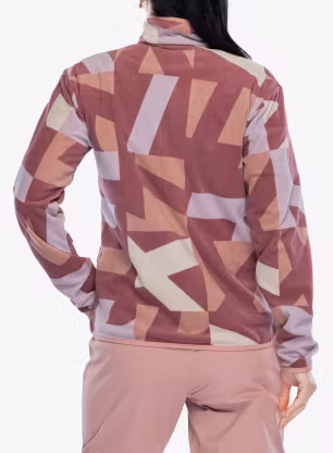 Dámská mikina adidas TERREX Multi Printed Full-Zip Fleece Jacket - woner beige/quiet crimson