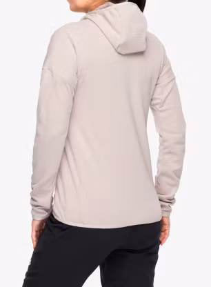 Dámská mikina adidas TERREX Techrock CLIMAWARM+ Wind Hooded Fleece Jacket - wonder taupe