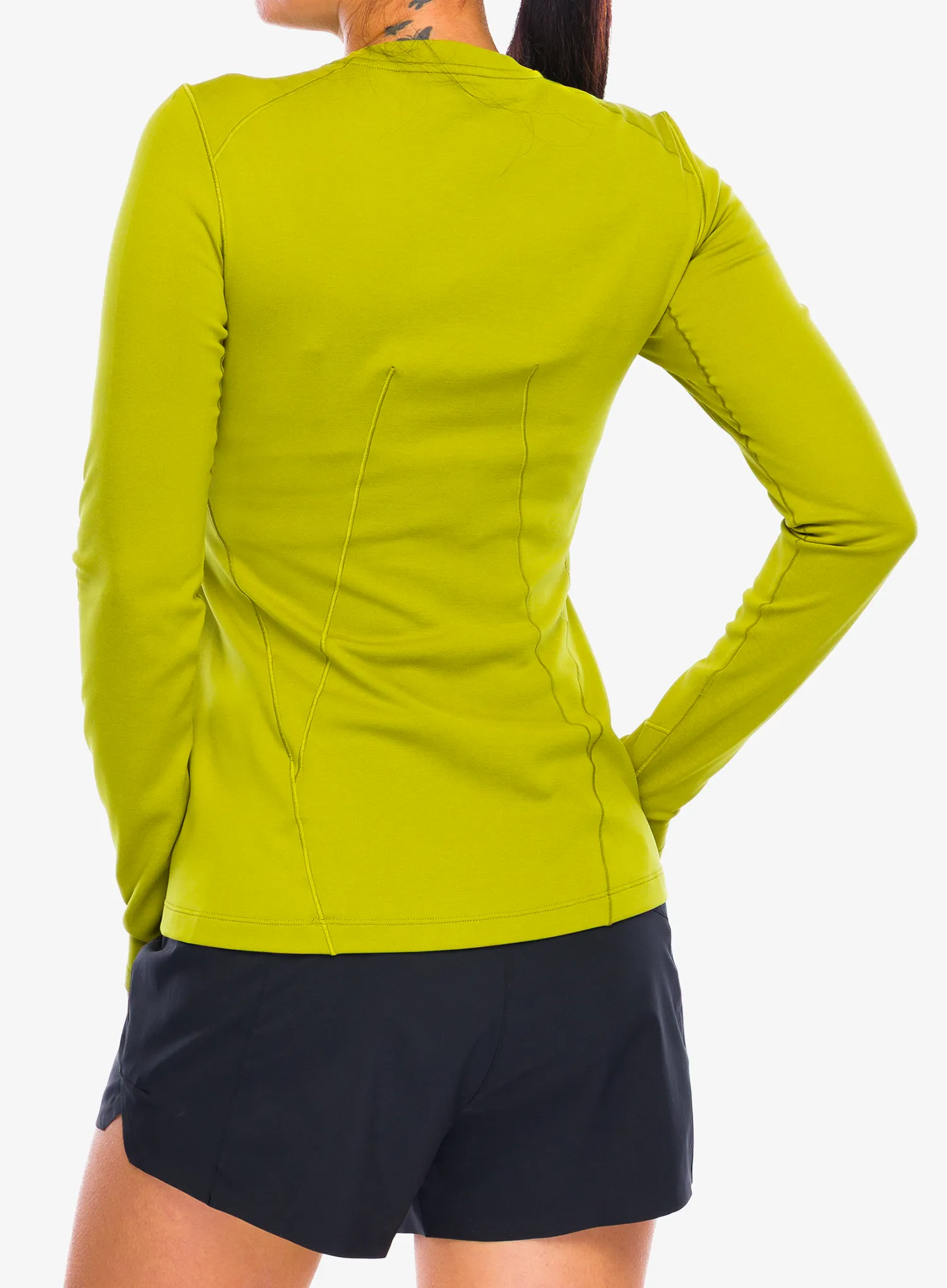 Dámská mikina Arcteryx Taema Thermal Crew LS - olive moss heather