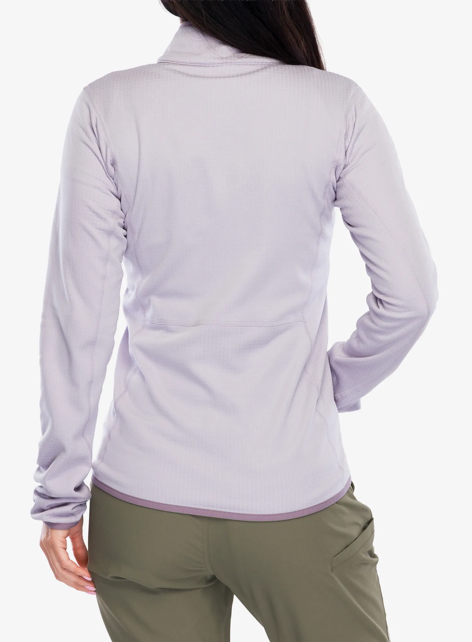 Dámská mikina bez kapuce Columbia Essential Hike Grid Fleece Full Zip - lavender pearl/shale purple