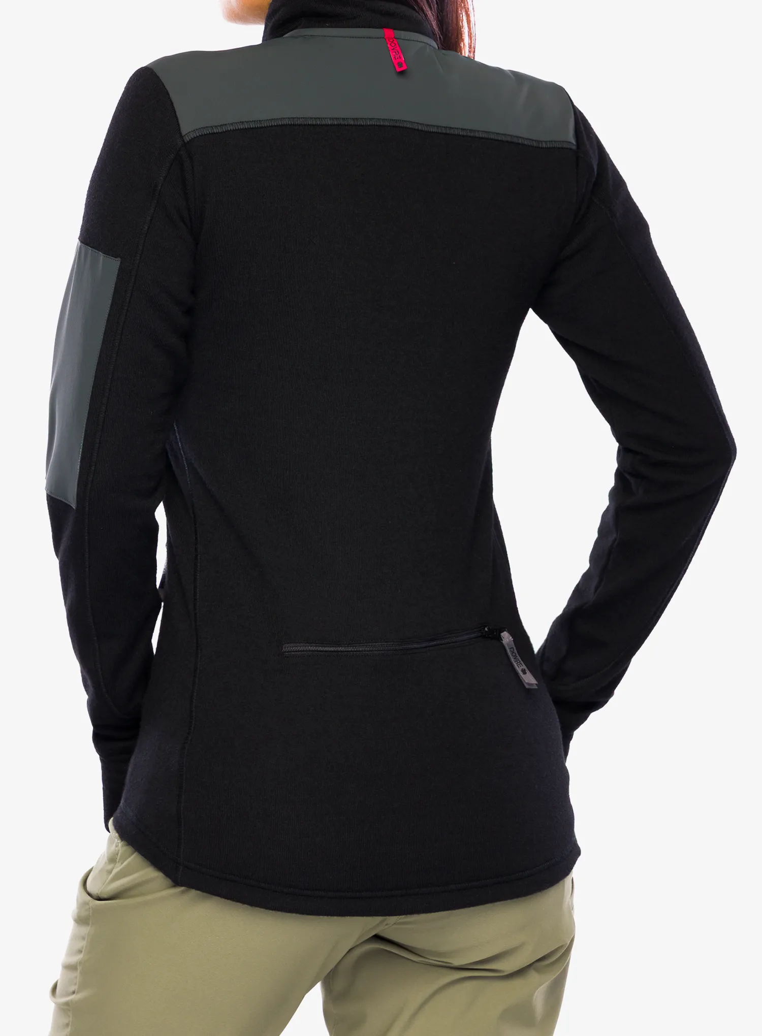 Dámská mikina bez kapuce Dovre Outlayer Fleece Wool Zip - black