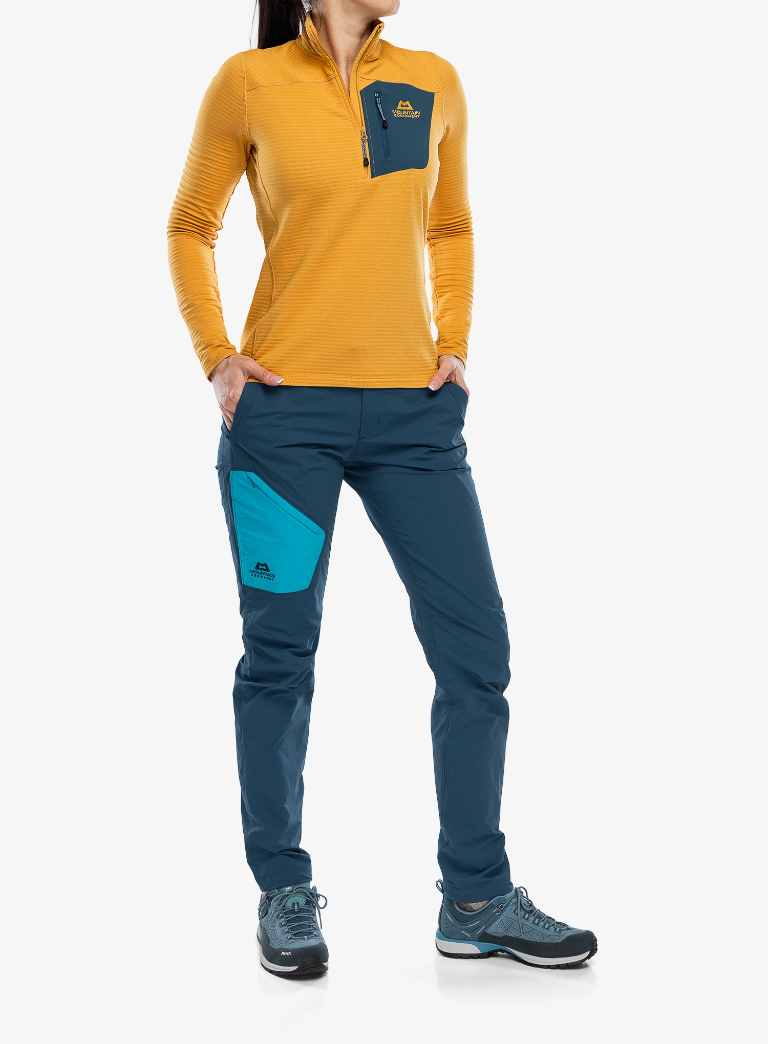 Dámská mikina bez kapuce Mountain Equipment Lumiko Zip-T - butterscotch/maj