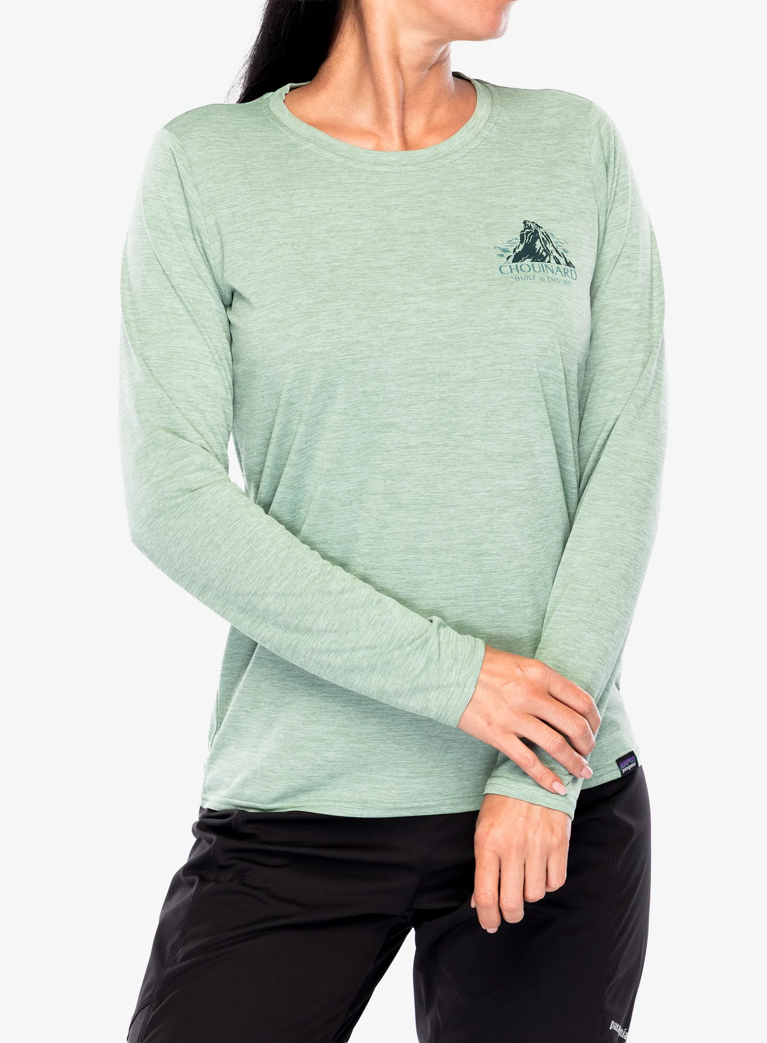 Dámská mikina bez kapuce Patagonia L/S Cap Cool Daily Graphic Shirt Lands - chouinard crest/green