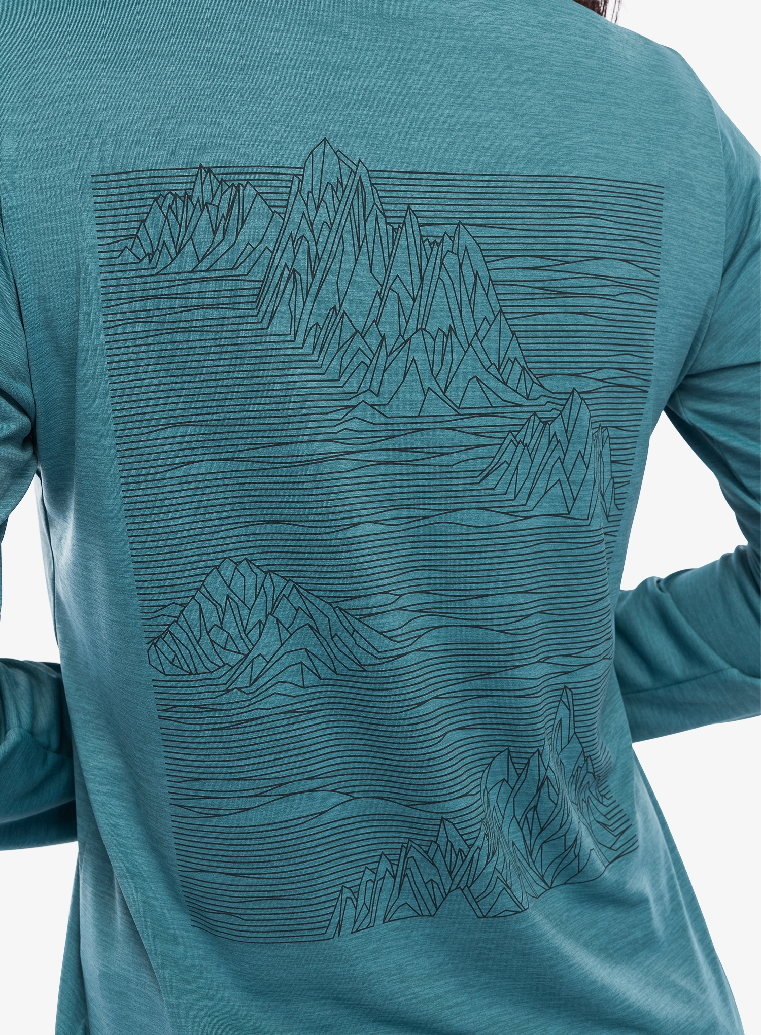 Dámská mikina bez kapuce Patagonia L/S Capilene Cool Daily Graphic Shirt - strataspire/wetland blue