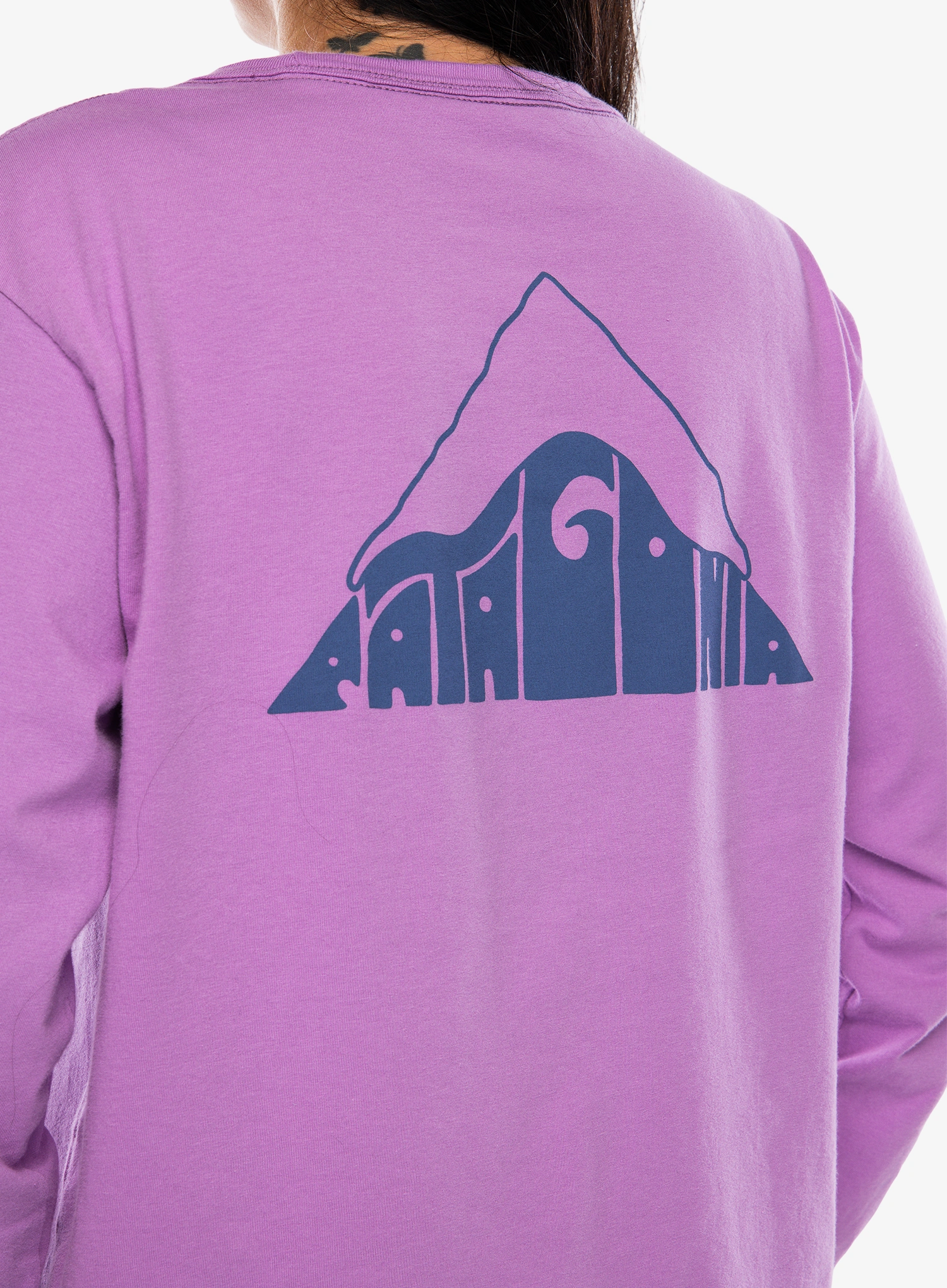 Dámská mikina bez kapuce Patagonia L/S Driftways Easy Cut Organic T-Shirt - brisk purple