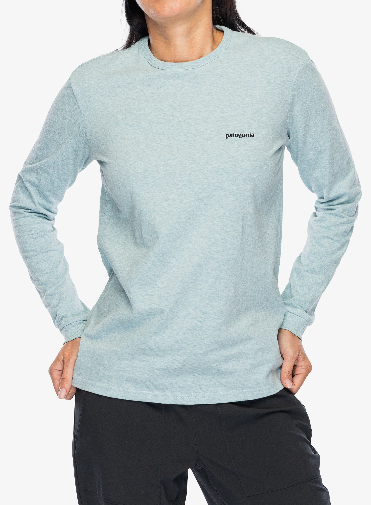 Dámská mikina bez kapuce Patagonia L/S P-6 Logo Responsibili-Tee - p-6 outline/virtually blue