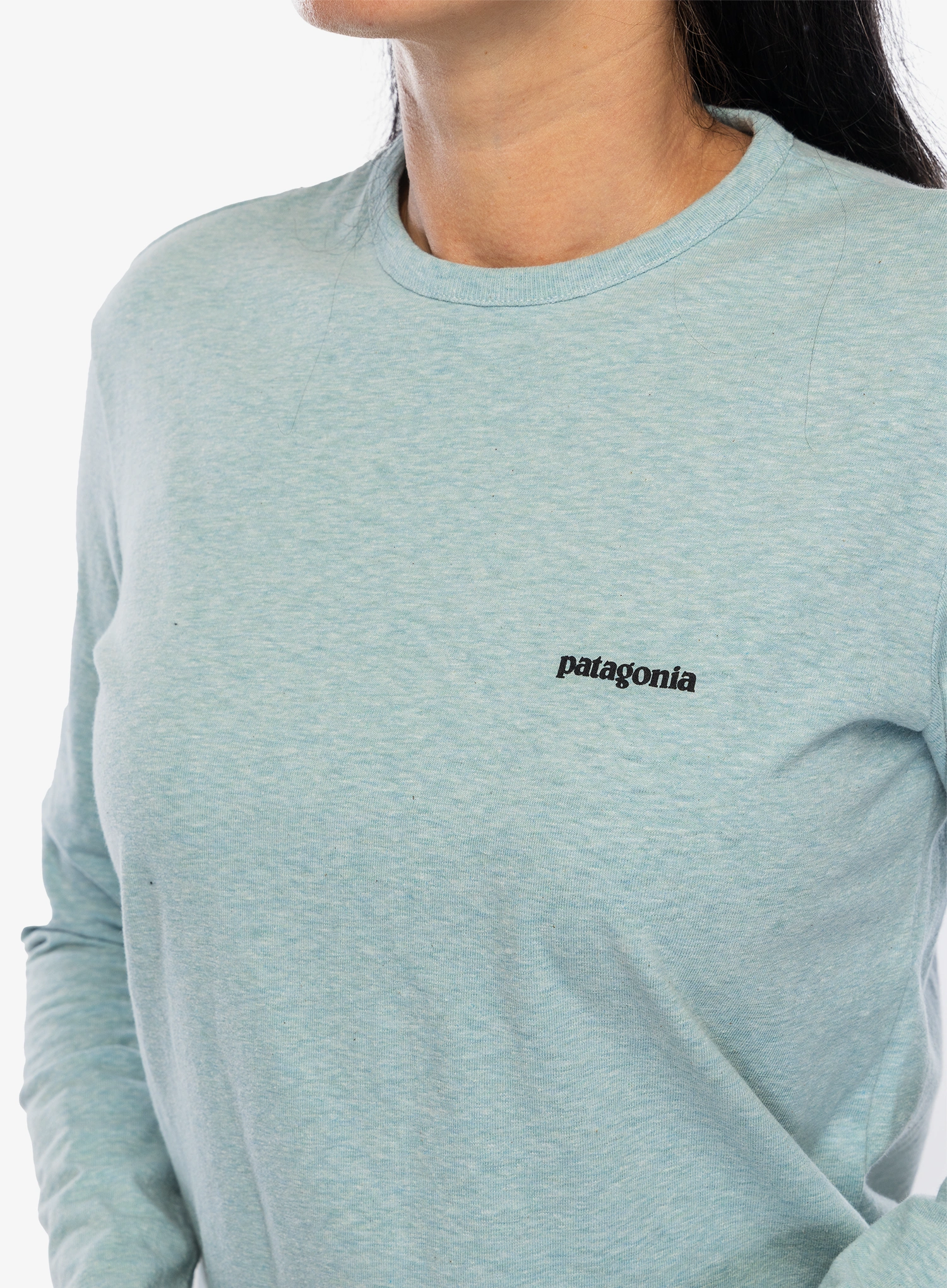 Dámská mikina bez kapuce Patagonia L/S P-6 Logo Responsibili-Tee - p-6 outline/virtually blue