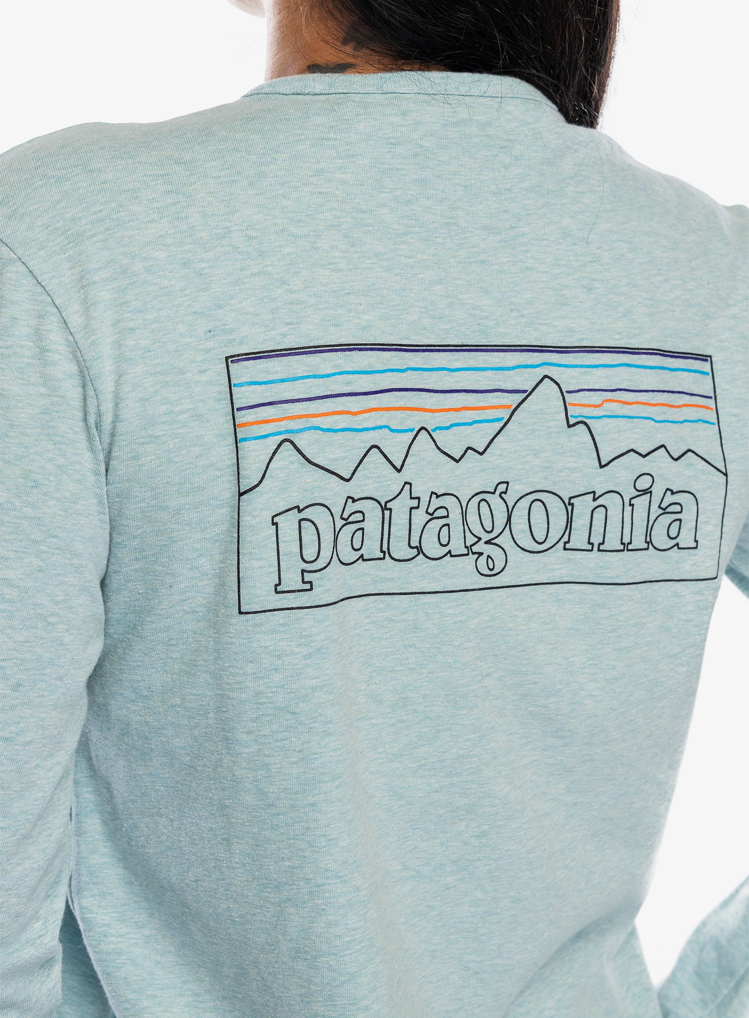 Dámská mikina bez kapuce Patagonia L/S P-6 Logo Responsibili-Tee - p-6 outline/virtually blue