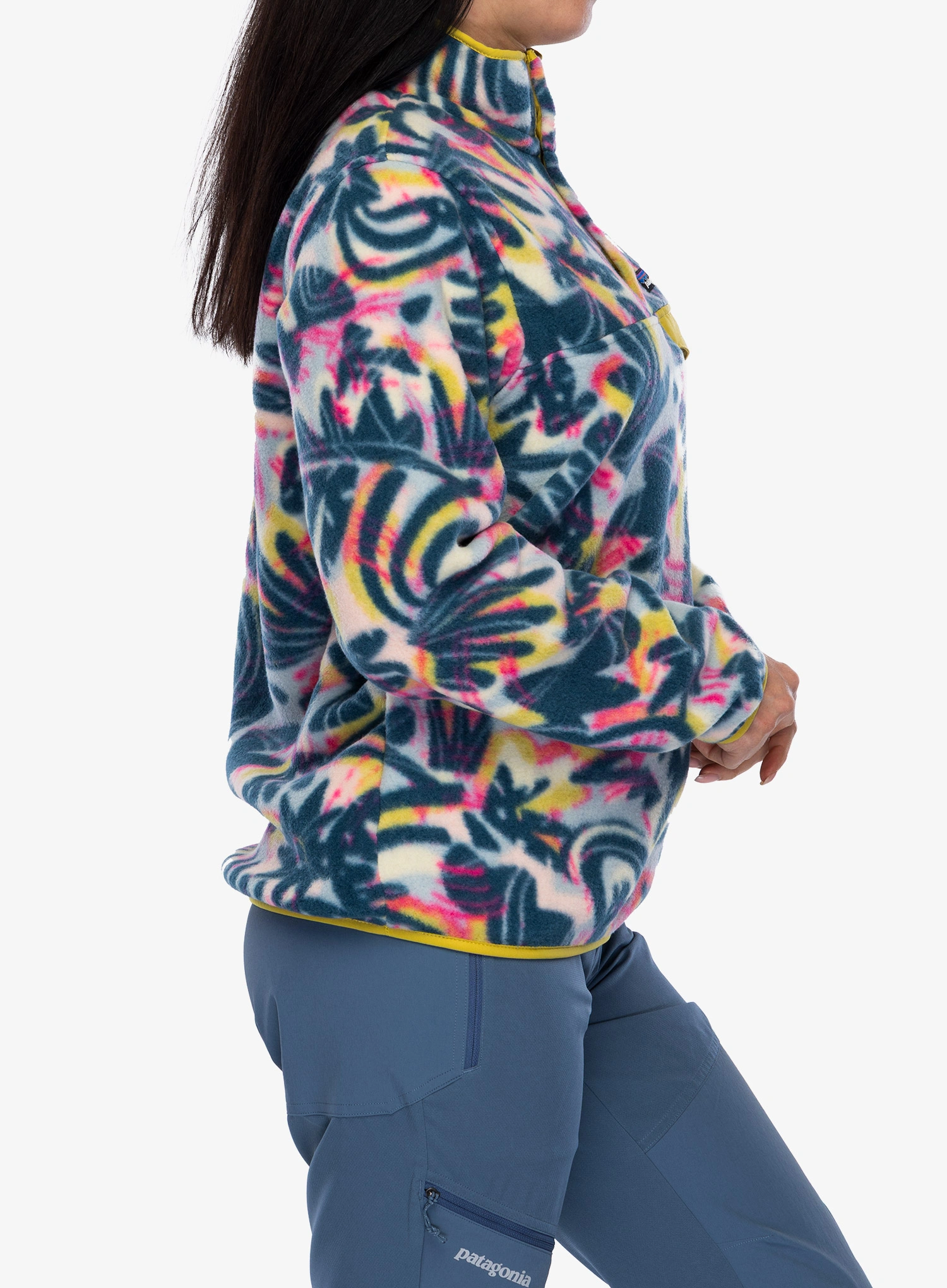 Dámská mikina bez kapuce Patagonia Lightweight Synch Snap-T Pullover - wild botanist/tidal teal