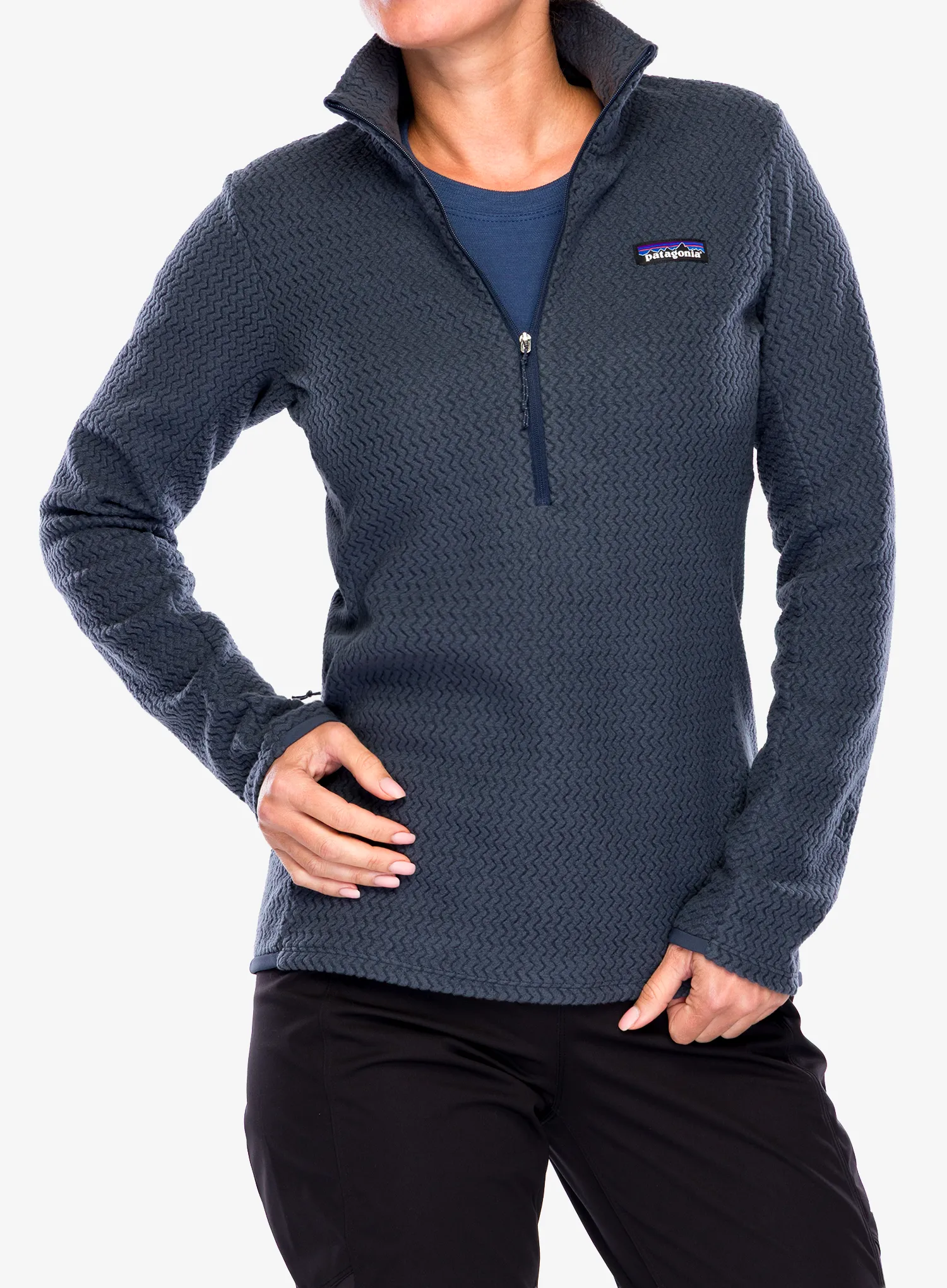 Dámská mikina bez kapuce Patagonia R1 Air Zip Neck - smolder blue