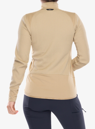 Dámská mikina bez kapuce Salewa Puez Waffle Hyb PL Jacket - quicksand