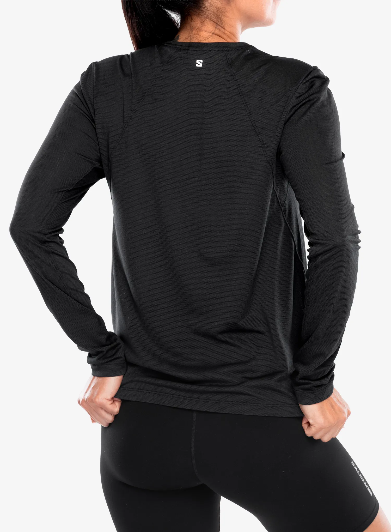 Dámská mikina bez kapuce Salomon Shkout Core LS Tee - deep black