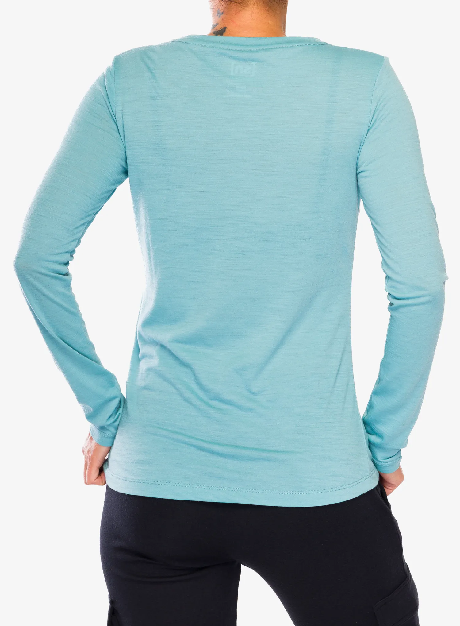 Dámská mikina bez kapuce Super.natural Alpes LS - cameo blue/ocean ble/fresh wht