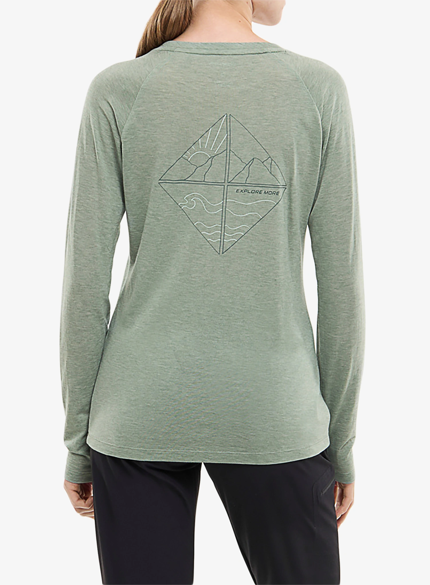 Dámská mikina bez kapuce Viking Longsleeve Andali - green