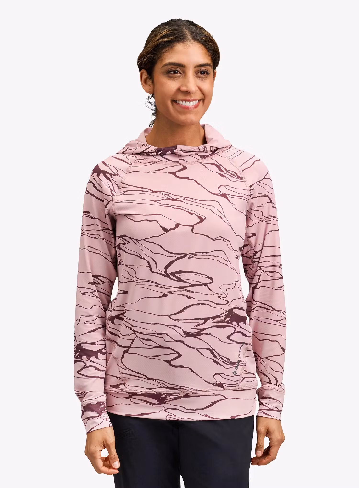 Dámská mikina Black Diamond Alpenglow Hoody - relief/meadow rose/fig