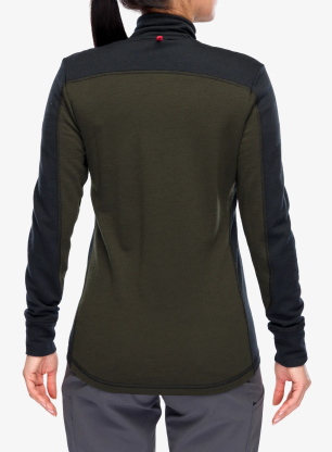 Dámská mikina Dovre Mid Full Zip Merino Wool - green