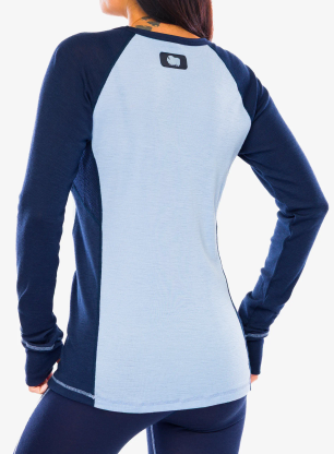 Dámská mikina Dovre 100% Merino Wool LS - navy