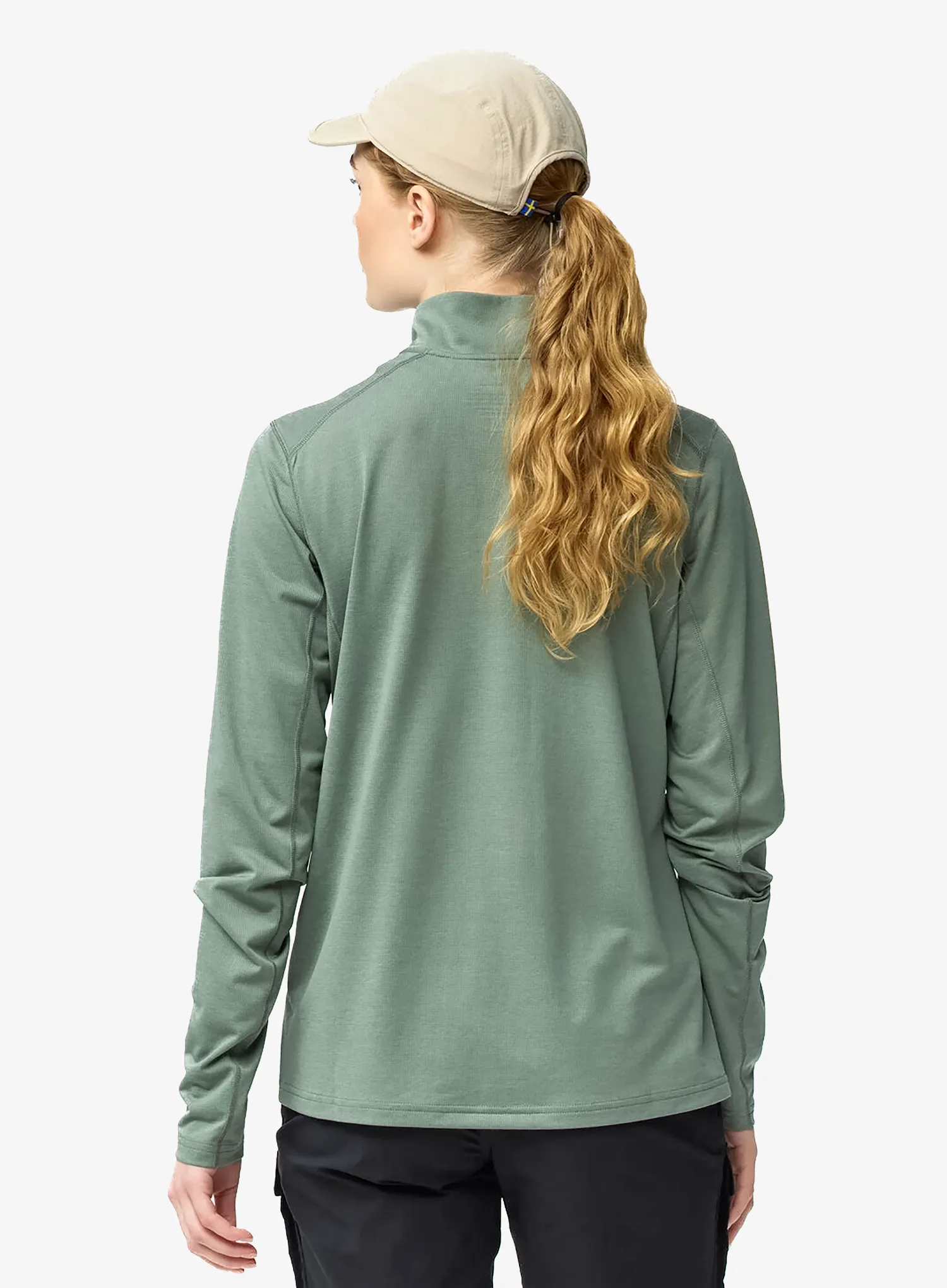 Dámská mikina Fjallraven Abisko Day Hike Half Zip - patina green