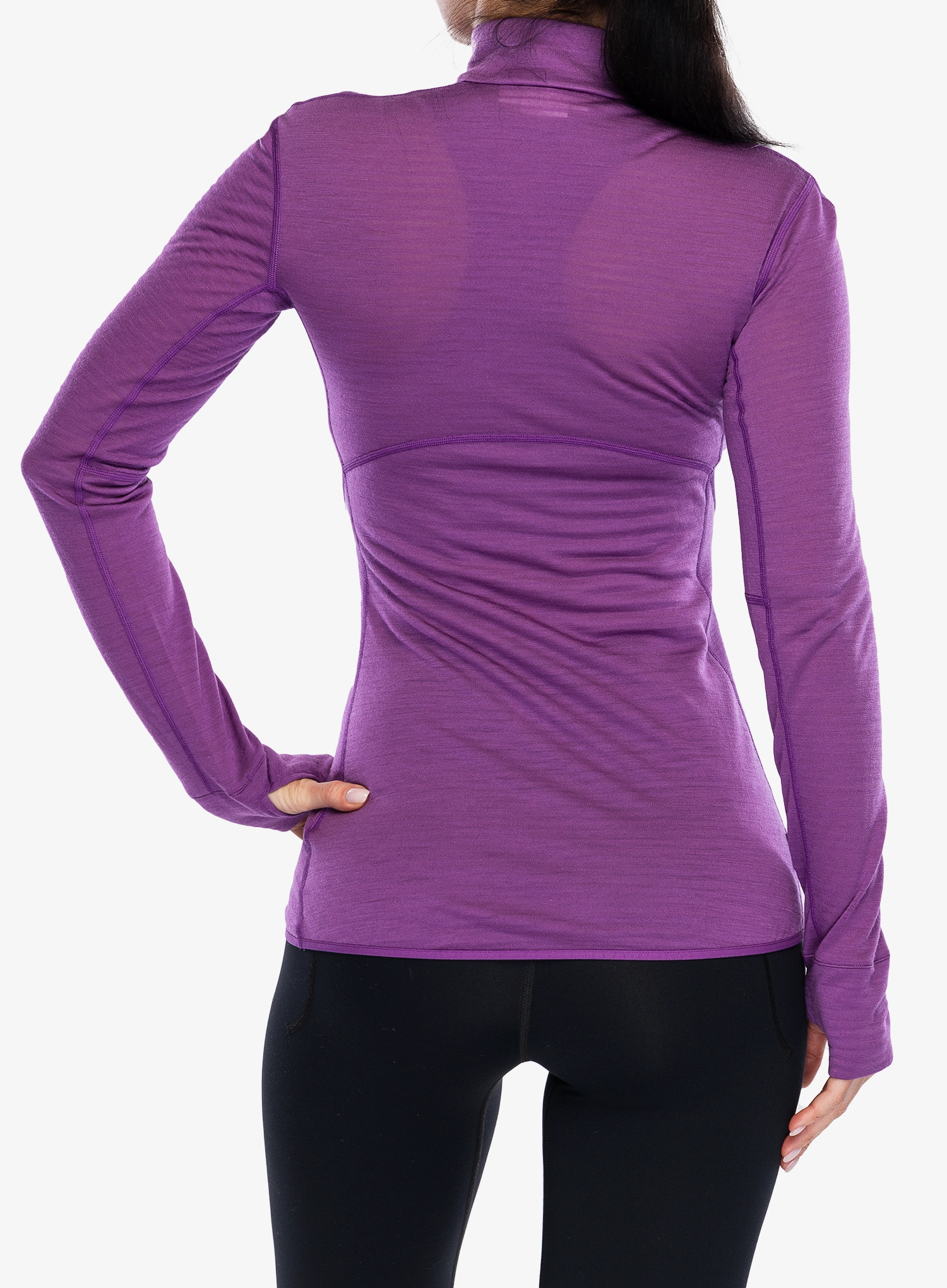 Dámská mikina Icebreaker Merino 200 Realfleece Descender LS Half Zip - passion