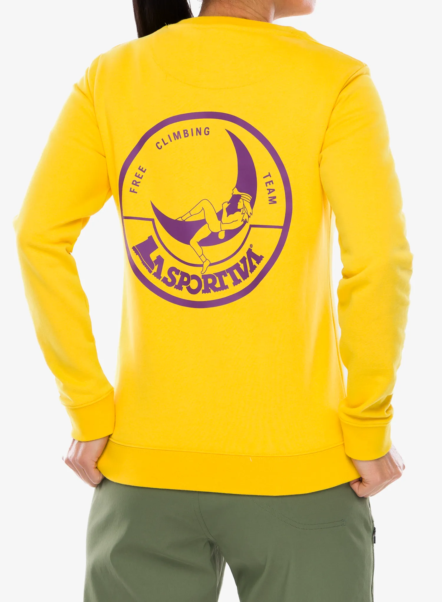 Dámská mikina La Sportiva Climbing on the Moon Sweatshirt - yellow/violet