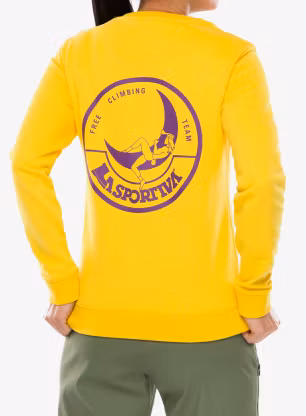 Dámská mikina La Sportiva Climbing on the Moon Sweatshirt - yellow/violet