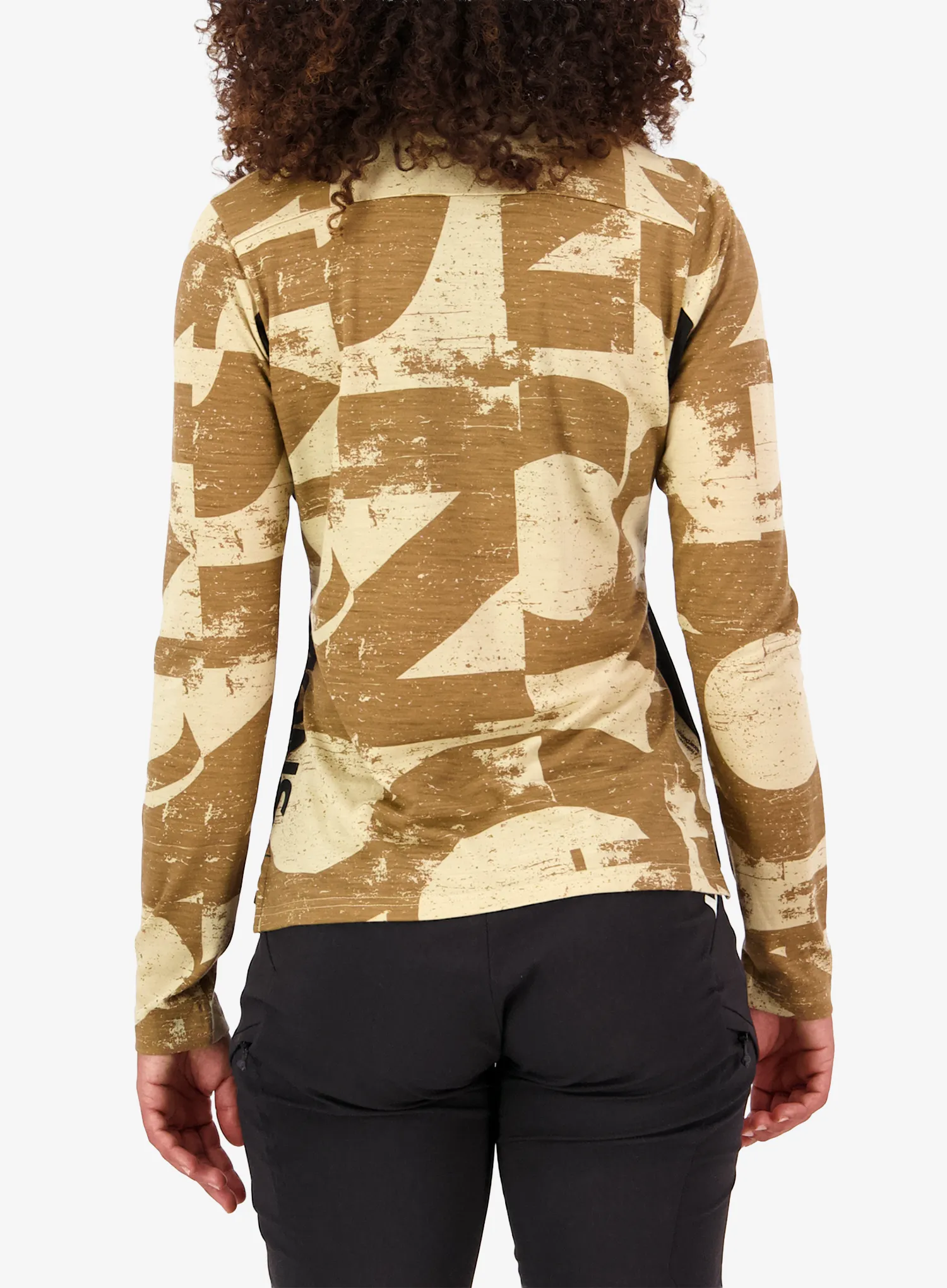Dámská mikina Mons Royale Diversion Merino Bike Jersey Long Sleeve - mr grunge/black