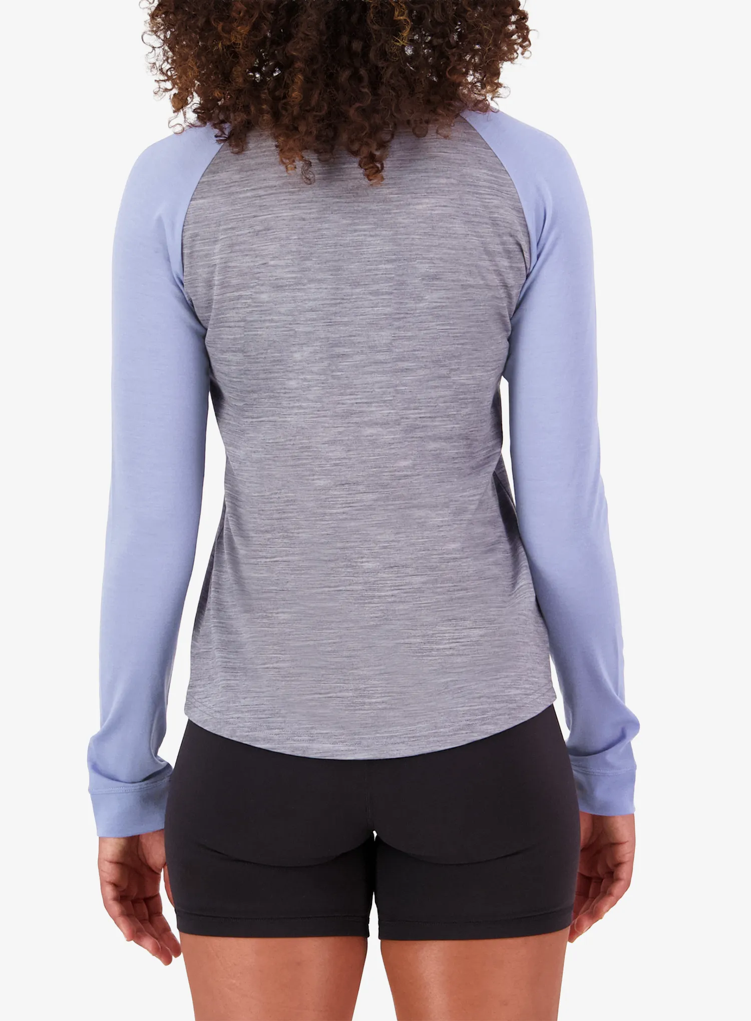 Dámská mikina Mons Royale Icon Merino Raglan Long Sleeve - grey heather/skyline