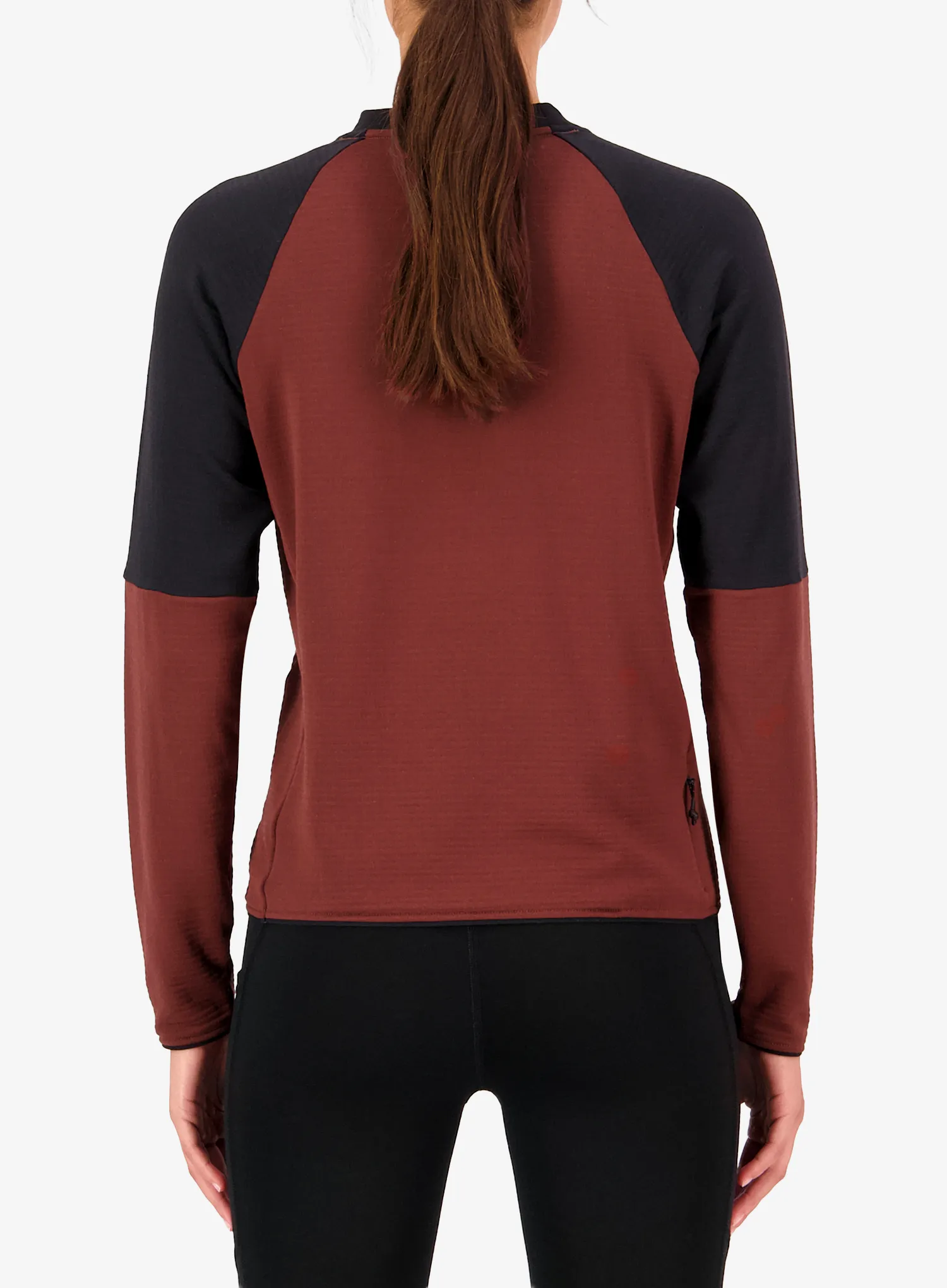 Dámská mikina Mons Royale Quad Merino Fleece Pullover - sable/black