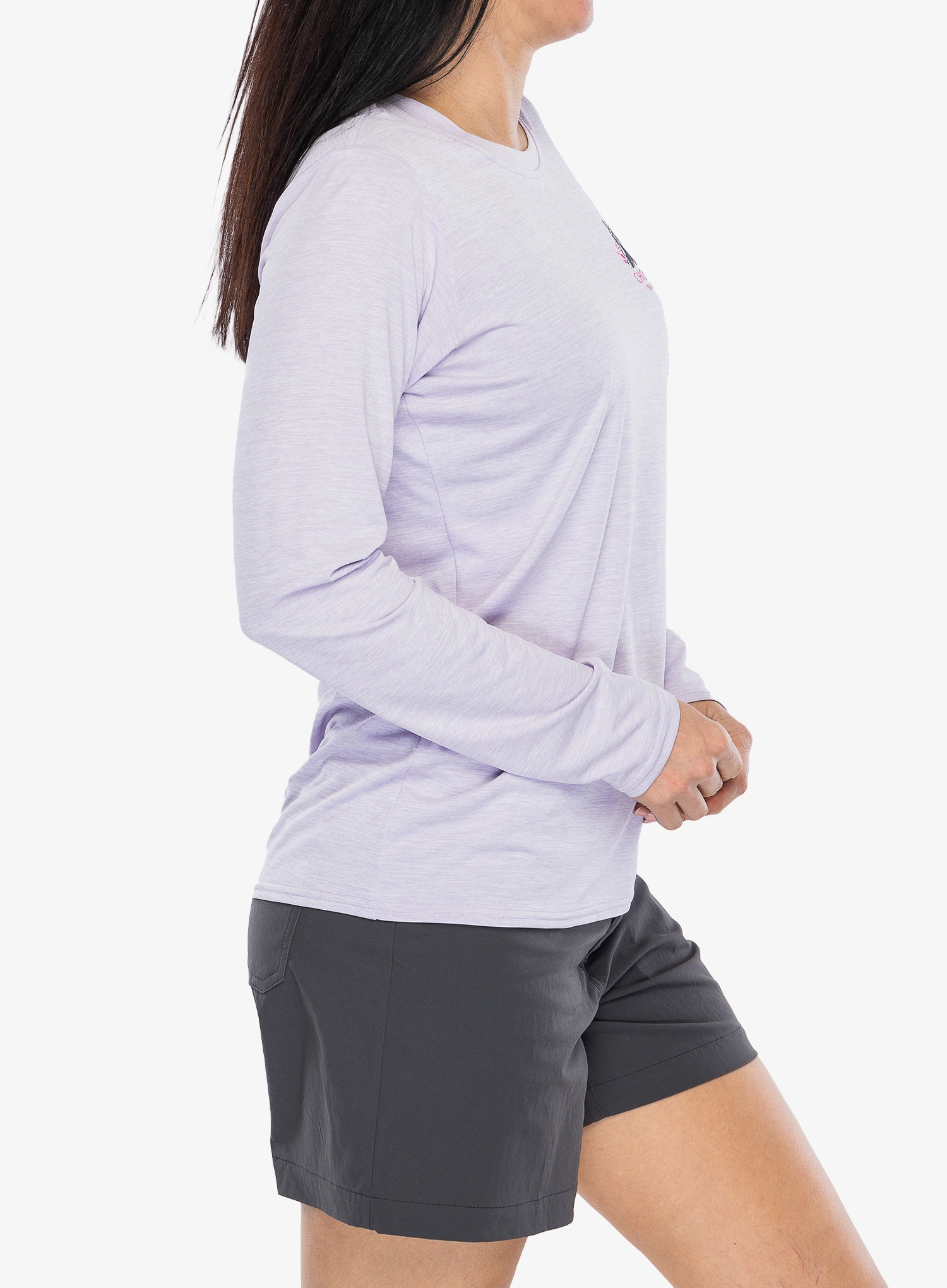 Dámská mikina Patagonia L/S Cap Cool Daily Graphic Shirt Lands - chouinard crest/fox purple