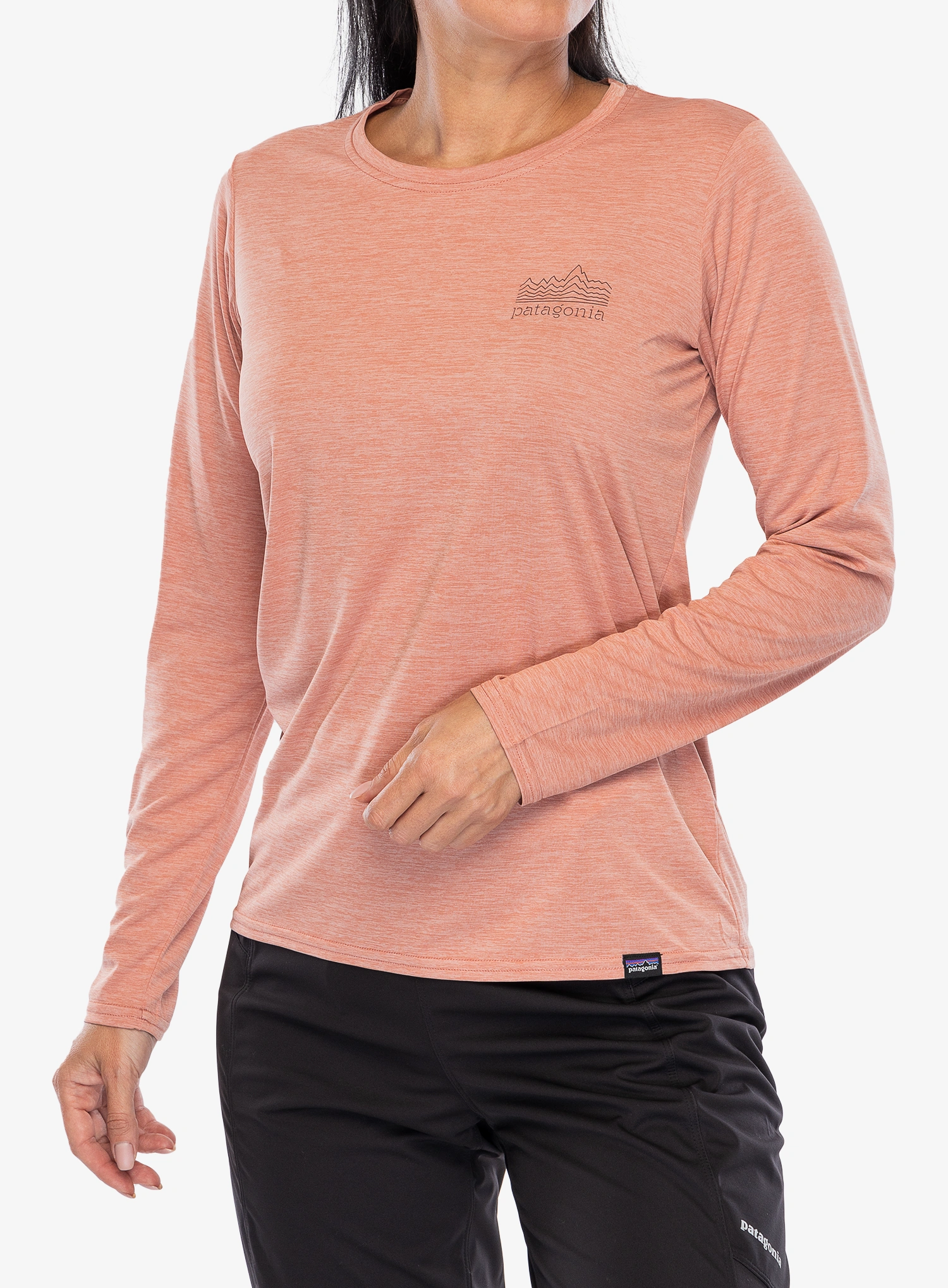 Dámská mikina Patagonia L/S Capilene Cool Daily Graphic Shirt - strataspire/moment pink x-dye