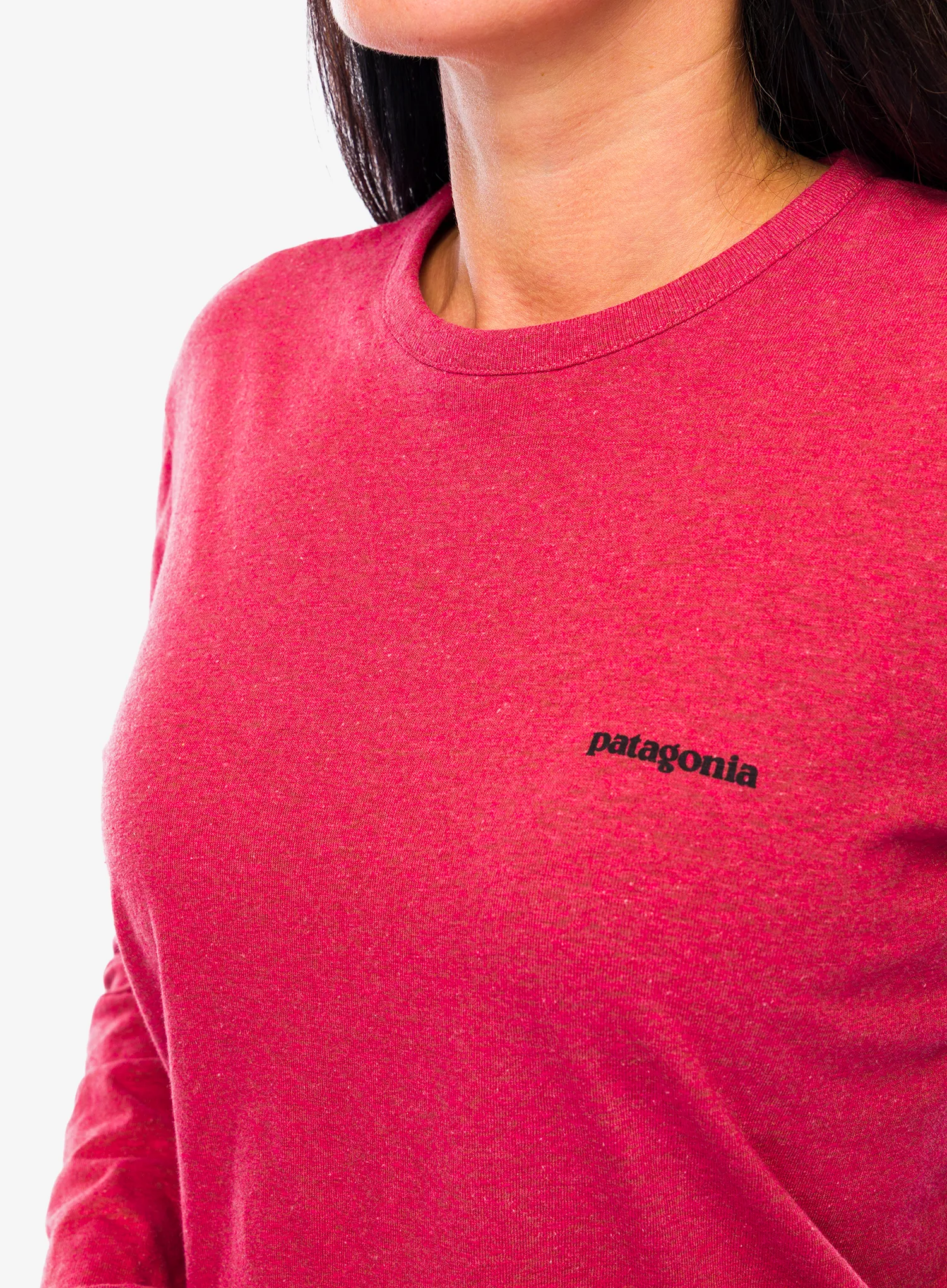 Dámská mikina Patagonia L/S P-6 Logo Responsibili-Tee - potters red