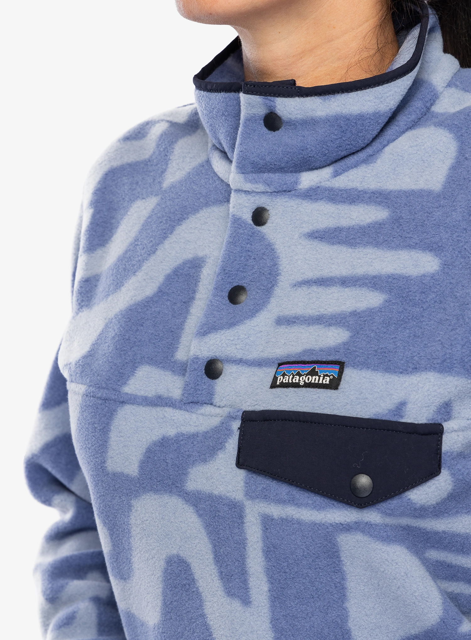 Dámská mikina Patagonia Lightweight Synch Snap-T Pullover - mother tree/barnacle blue