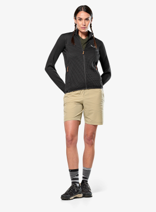 Dámská mikina Salewa Puez Waffle Hyb PL Jacket - black out