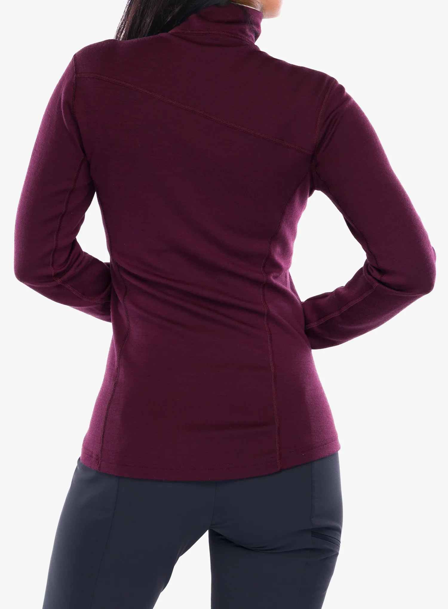 Dámská mikina Sensor Merino Upper Fleece Short Zip - port red