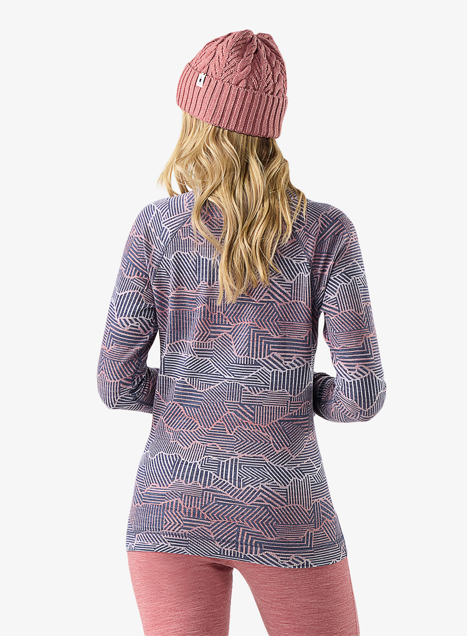 Dámská mikina Smartwool Classic Thermal Merino Base Layer Crew Boxed - nightfall linear peaks